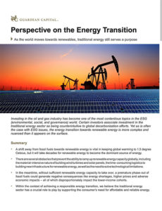Guardian Capital LP Perspective on the Energy Transition Whitepaper