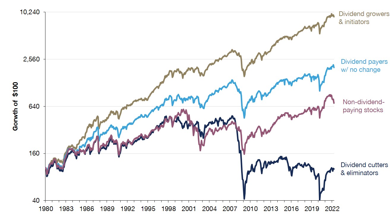 Dividend growth since 1980