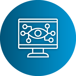 monitor displaying eye with circuitry coming out of it