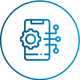 gear and circuitry overlaid on smartphone